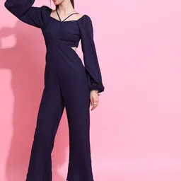 Tokyo Talkies Women Solid Long Sleeves Jumpsuit-picture-8