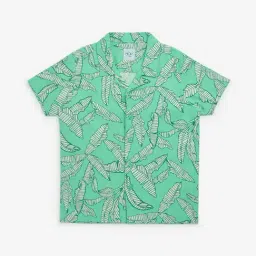 HOP Kids by Westside Green Leaf Printed Shirt-picture-4