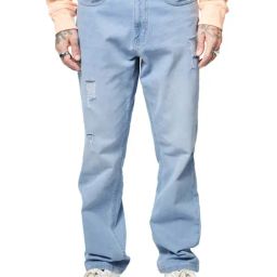 The Souled Store Blue Straight Fit Distressed Jeans-picture-39