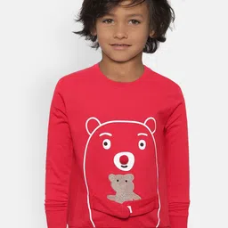 Nauti Nati Boys Red Printed Sweatshirt-image-38