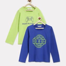 Campana Green Cotton Printed T-Shirts-picture-24