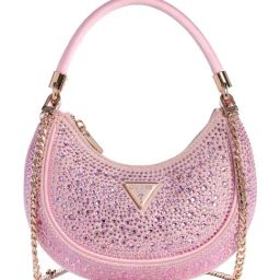 Guess Pink Zalina Embellished Hobo Bag-image-32