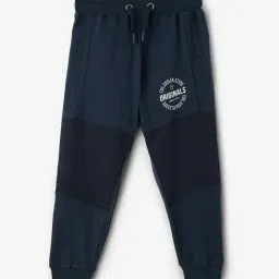 The Souled Store Kids Navy Cotton Printed Joggers-image-48