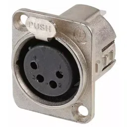 DELTRON COMPONENTS SOCKET, XLR, PANEL, NICKEL, 4POLE, 716-0400-image-7