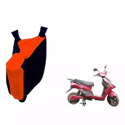 Auto Pearl Waterproof Two Wheeler Cover For Avon E Lite (Orange & Blue)-picture-9