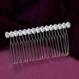 Voylla Silver Royal Romance Blossom Hair Comb Pin-picture-29