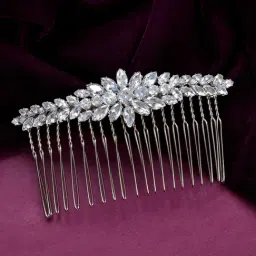 Voylla Silver Royal Romance Kama Hair Comb Pin-picture-43