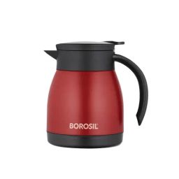 Borosil Red Stainless Steel Teapot with Handle & Double Wall Vacuum Insulated (500 ML)-image-83