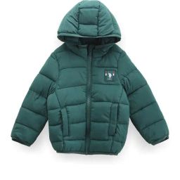U.S. Polo Assn. Kids Green Quilted Full Sleeves Puffer Jacket-image-97