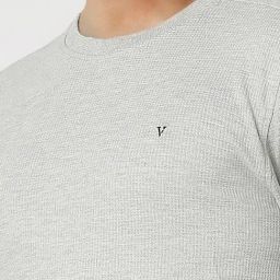 Van Heusen Grey Regular Fit Texture Sweatshirt image 4