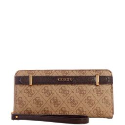 GUESS Latte Brown Logo Zip Around Wallet-image-20