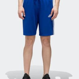 Adidas Blue Regular Fit Striped Sports Shorts-image-86