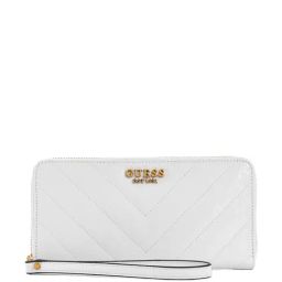 GUESS White Quilted Zip Around Wallet-image-29