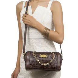 Hidesign Selena 04 Brown Leather Textured Sling Handbag-19