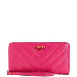 GUESS Fuchsia Quilted Zip Around Wallet-image-37