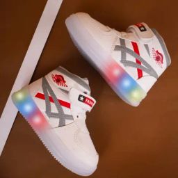 KATS Kids Grey JORDAN Led Light Sneakers-94
