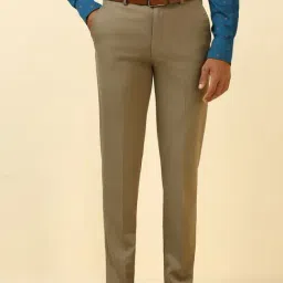 Allen Solly Khaki Slim Fit Trousers-picture-35