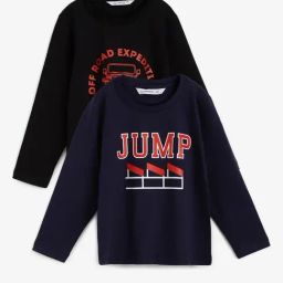 Campana Navy Cotton Printed T-Shirts-image-28