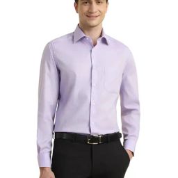Allen Solly Purple Cotton Regular fit Solid Shirt-picture-46
