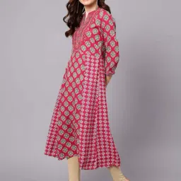 Cantabil Pink Regular Fit Printed Kurti image 3