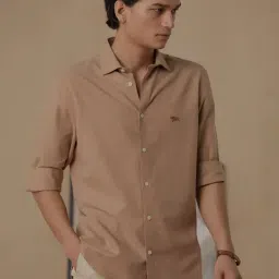ANDAMEN Brown Regular Fit Cotton Shirt-picture-47