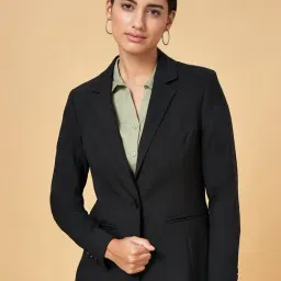 Annabelle by Pantaloons Black Notched Lapel Blazer-picture-11