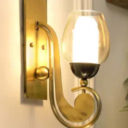 Kapoor Lamp Shades Antique Brass & Champagne Richmond Wall Light-image-40