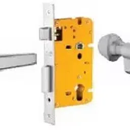Dorset 70 mm Lever Handle Lock Set with Knob and Key Cylinder Patina ML AI OR image 1