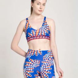 adidas Blue Polyester Printed Sports Bra-image-40