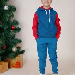 Kiddopanti Multi Fleece Casual Cut N Sew Tracksuit-image-56