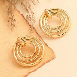 Sohi Gold Plated Party Designer Drop Earrings-11