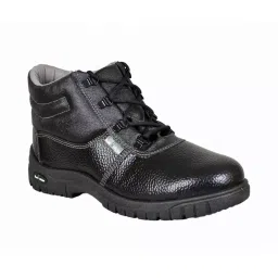 Safe Ride Steel Toe Safety Shoes PVC Single Density High Ankle Black Synthetic Leather Size UK12, Eco-image-42