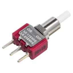 RS PRO Push Button Switch Latching PCB 6.35 mm Cutout SPDT 32/50/125 V AC, 7346798P-42