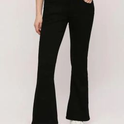 Pepe Jeans Black Mid Rise Bootcut Jeans-image-3