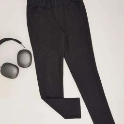 Pantaloons Junior Girls Jet Black Solid Jeggings-image-86