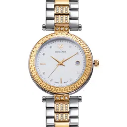 Swiss Eagle Women Pearly White Analogue Watch SE-9094B-TTYG-03-image-62