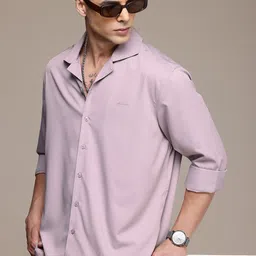 FCUK Cuban Collar Relaxed Fit Casual Shirt-image-65