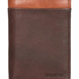 SASSORA Izan Brown & Tan Small Leather Bi-Fold Notecase for Men-picture-38