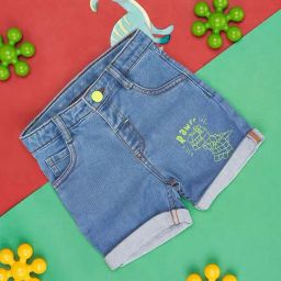Pantaloons Baby Blue Cotton Printed Shorts-image-16