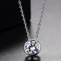 Peora Silver-Plated AD Studded Fashion Jewelley Pendant Chain Necklace-38