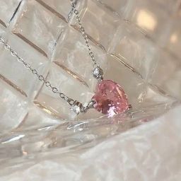 Peora Silver-Plated AD Studded Heart Shape Pendant Chain Necklace-10