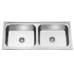 Jayna Signature Collection Apollo 45x20 inch Glossy Finish Stainless Steel Double Bowl Kitchen Sink, DBF 02-picture-37