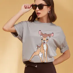 Kazo Grey Printed Oversized T-Shirt-image-53