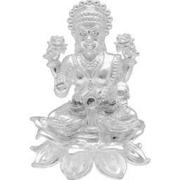 Sri Jagdamba Pearls 800 Silver Goddess Laxmi Solid Idol - 60 gm-image-40