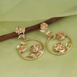 Sohi Gold Plated Party Designer Drop Earrings-12