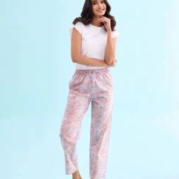Go Colors! Purple Cotton Printed Lounge Pants-image-55