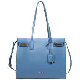 Anne Klein Blue Solid Shoulder Handbag-picture-45