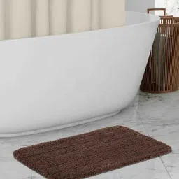OBSESSIONS Chocolate Polyester Quick Dry & Anti Skid Bath Mat-picture-40