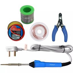 Fadman 5 In 1 Grey & Blue Soldering Iron Kit 25 W Corded Flat Copper, Iron & Nickle Tip-18