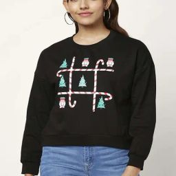 People by Pantaloons Black Printed Sweatshirt-picture-45